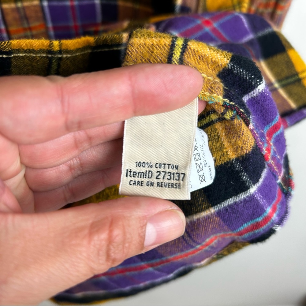 L.L. Bean Women's Scotch Plaid flannel shirt tartan pattern size: M/L - Picture 5 of 7